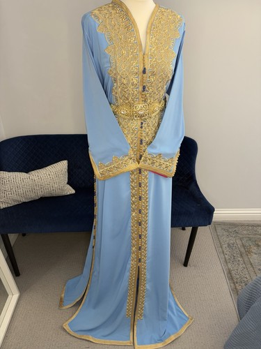 Women blue moroccan - moroccan, kaftan