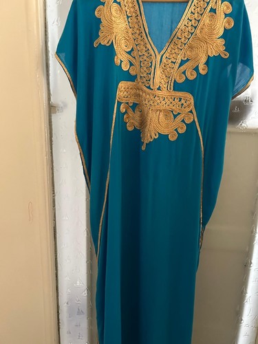 Moroccan kaftan abaya teal - abaya,