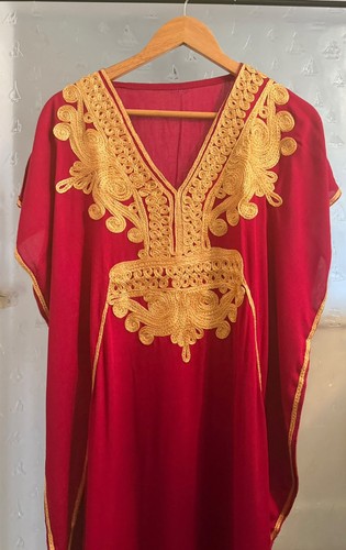 Moroccan kaftan abaya red - abaya,
