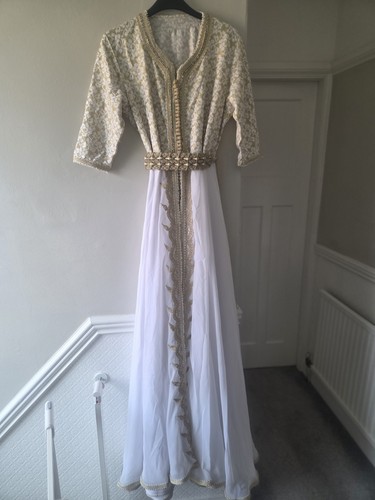 White gold lace moroccan - white,