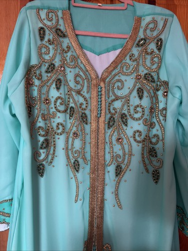 Heavily beaded kaftan dress - kaftan,