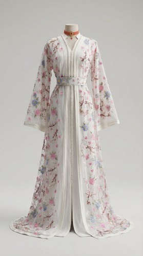 Moroccan kaftan floral - moroccan,
