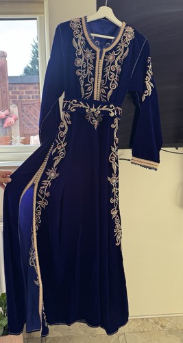 Royal blue moroccan caftan - royal,