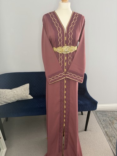 Women pink moroccan kaftan - pink,