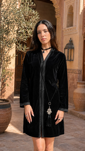 Velvet moroccan caftan dress - caftan,