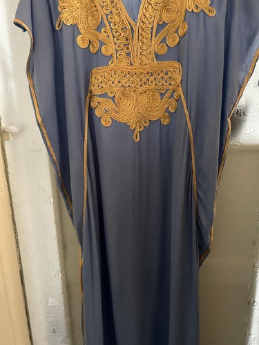Moroccan kaftan abaya sky blue - abaya,