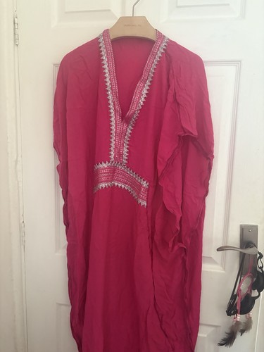 Women moroccan pink kaftan - moroccan,