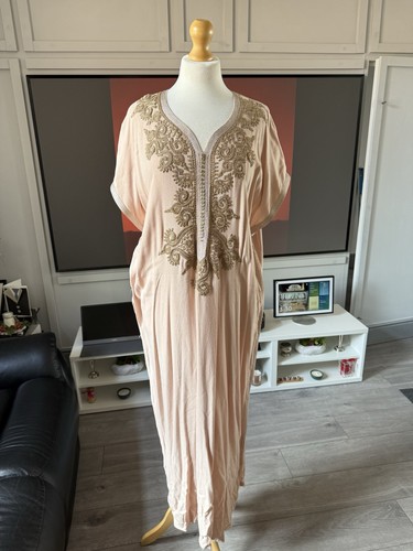 Pink moroccan kaftan size - pink,